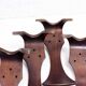 Set of 4 vintage teak cp coat hooks
