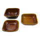 Lot 3 Square Plates Stoneware Deco Hälsingborg K.J. Svensson