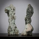 Pair of male torso sculptures by Francine Govers, 1990s