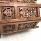 Exotic wooden coffee table carved molding