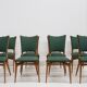 Set of 8 vintage wooden chairs, Italian design of the years 1960/70