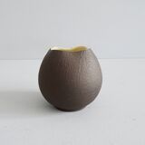 Vase en céramique jaune brun, Andreas Kastl Studio