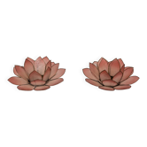 Mother-of-pearl flower candle holders
