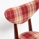 Classic Scottish chair in red burgundy tartan pattern, mid-century, Europe, 1960s.