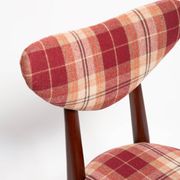 Classic Scottish chair in red burgundy tartan pattern, mid-century, Europe, 1960s.