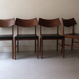 Set of 4 Scandinavian wooden chairs, danish desihn 1950