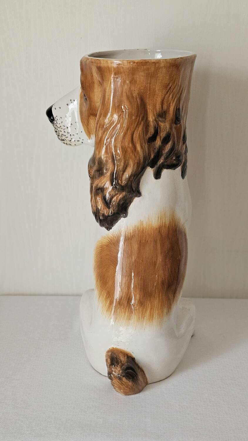 Vintage ceramic dog umbrella stand