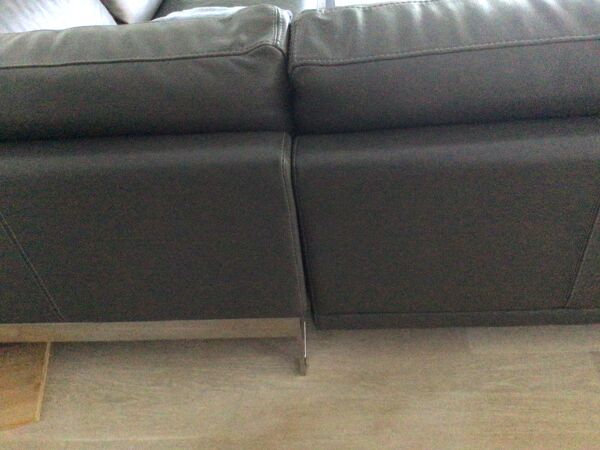 Canapé d angle en cuir gris roche bobois demontable