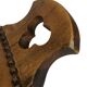 Vintage Spanish chair stool brutalist design wood