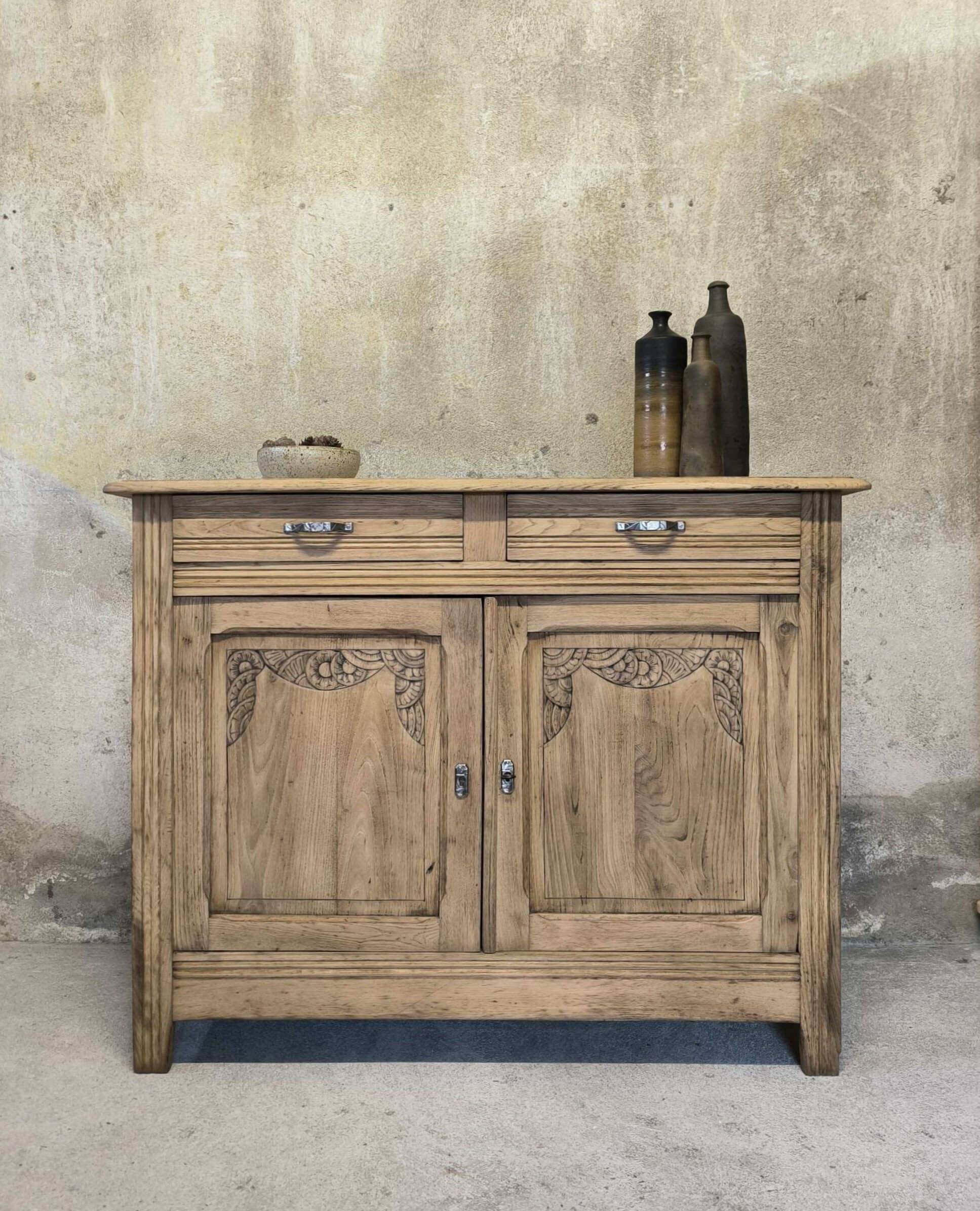 Vintage Art Deco wooden Parisian buffet.