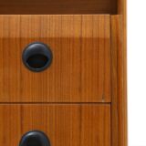 Wall unit with shelves, drawers and cabinets, 1960s.