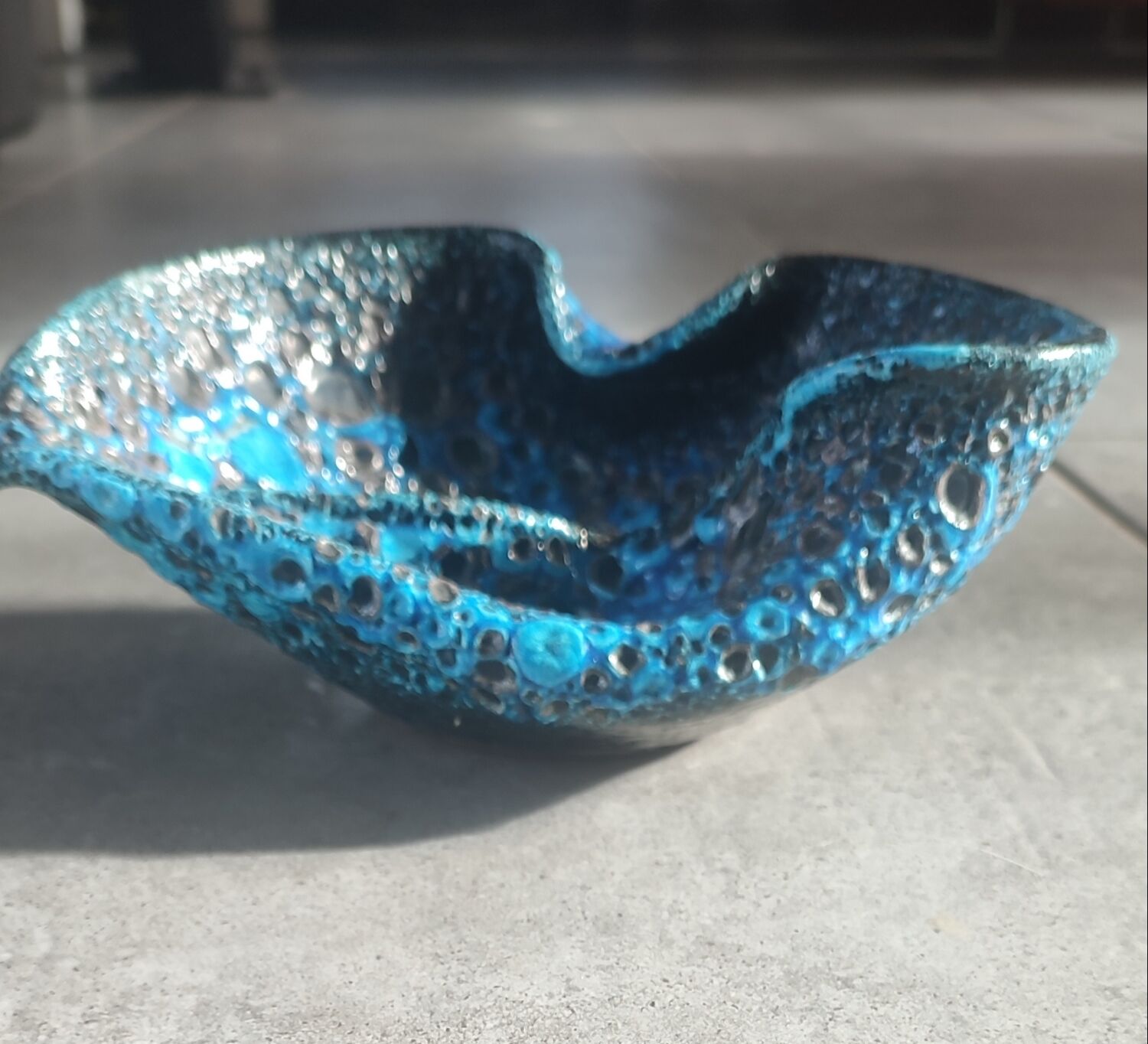 Fat Lava ceramic vase The Cyclops, Glaciers Enamels 1960s