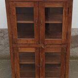 Old wooden display cabinet with three glazed sides