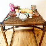 Vintage rattan coffee table