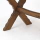 Rustic Oak Brutalist Vintage Dining Table