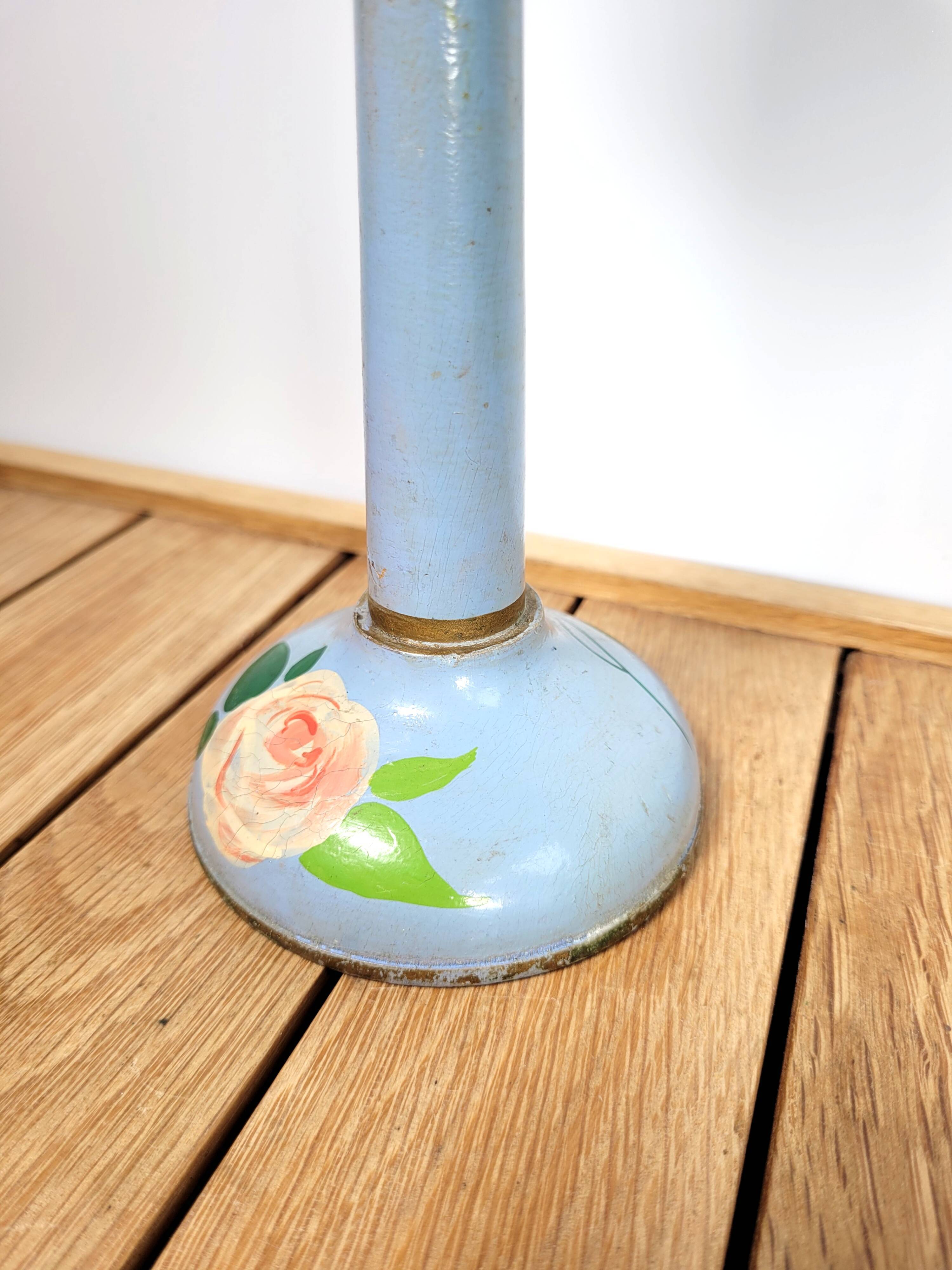 Porte chapeau vintage bleu