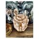 Lamp globe art deco in pink marbled opaline