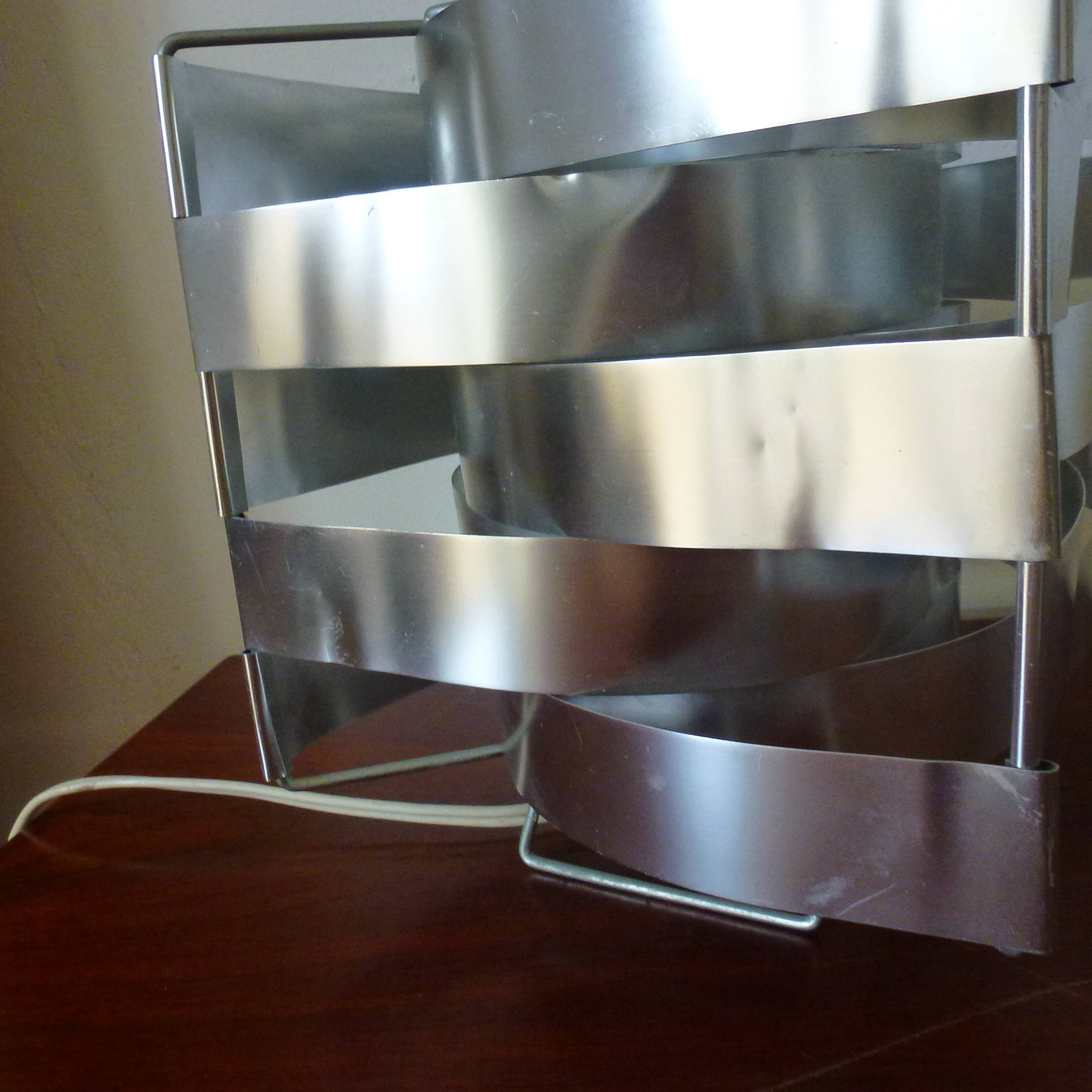 Uranus lamp by Max Sauze, aluminum creation from the 70s