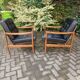 Paire de fauteuils scandinaves cuir, 1960