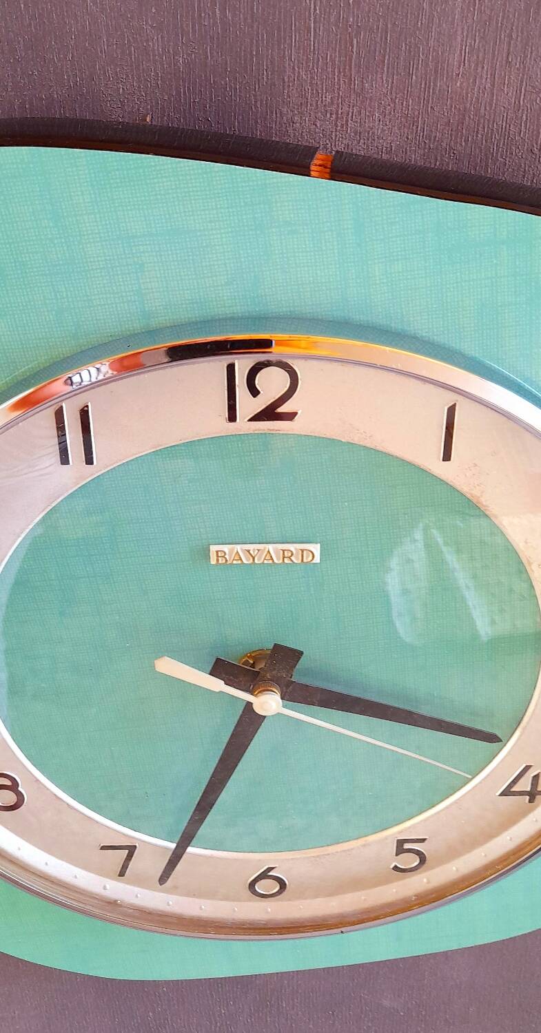 Horloge murale en formica 1960