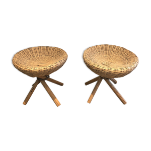 paire de tabourets en