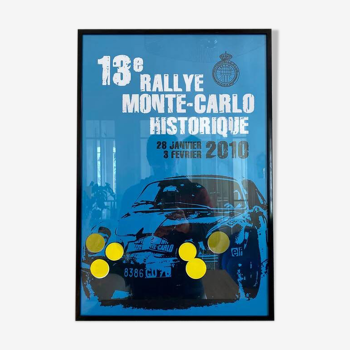 Affiche original 13e Rallye Historique Monte Carlo 2010  par Federall - Petit Format - On linen