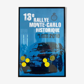 Original poster 13th Monte Carlo Historic Rally 2010 by Federall - Small Format - On linen
