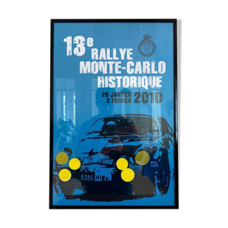 Original poster 13th Monte Carlo Historic Rally 2010 by Federall - Small Format - On linen