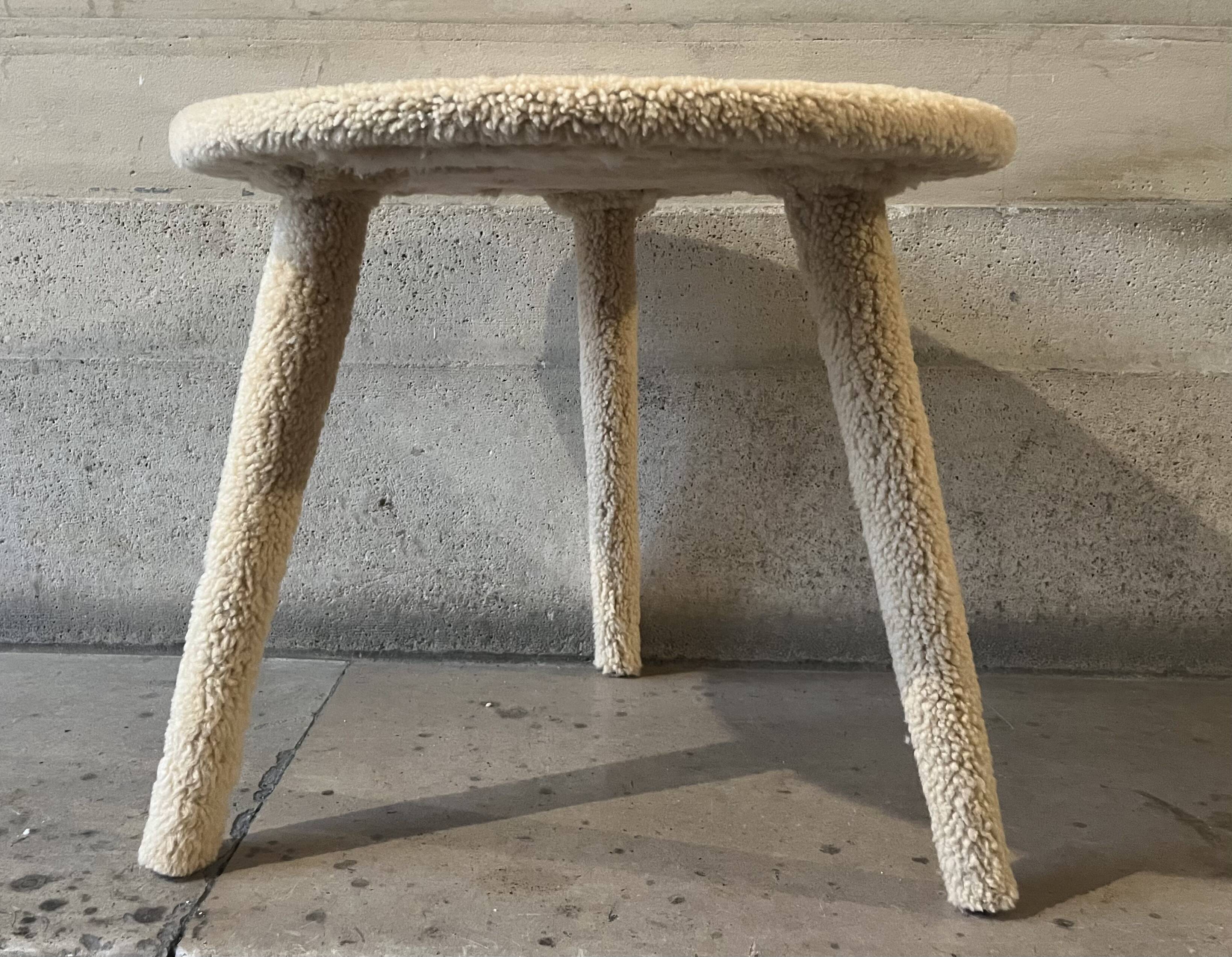 Sheepskin coffee table