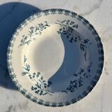 Charming old-fashioned soup plate with floral patterns