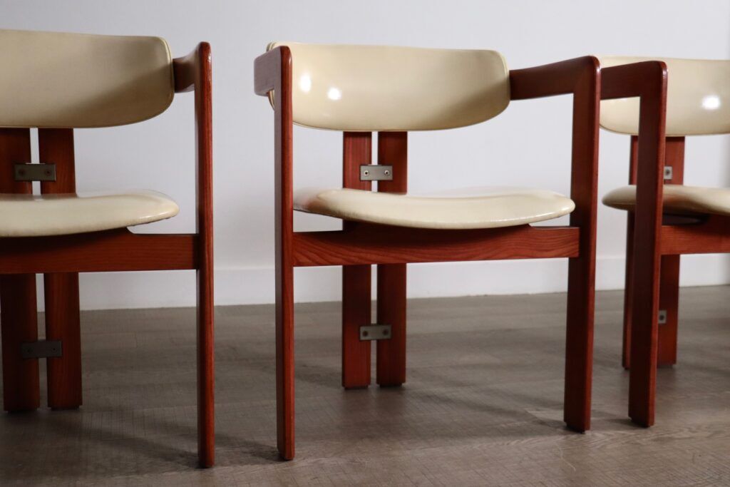 Ensemble de 6 chaises Augusto Savini Pamplona pour Pozzi, Italie 1965