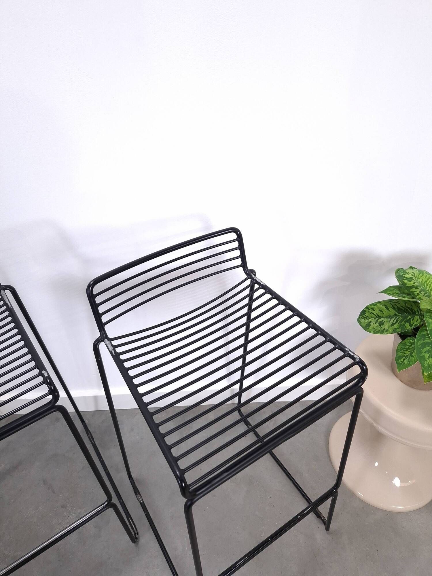 Set 4 x Zwarte HAY barkruk, Hee Welling