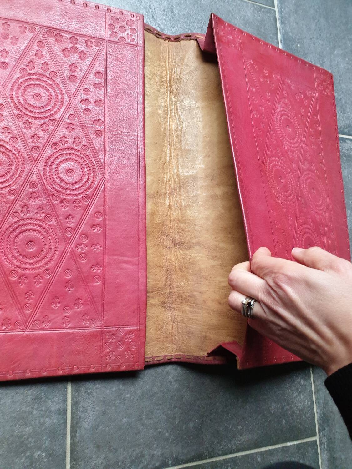 Sous-main cuir martelé