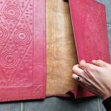 Hammered leather desk pad