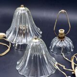 Set of 2 Art Deco Murano glass Barovier e Toso table lamps, 1950