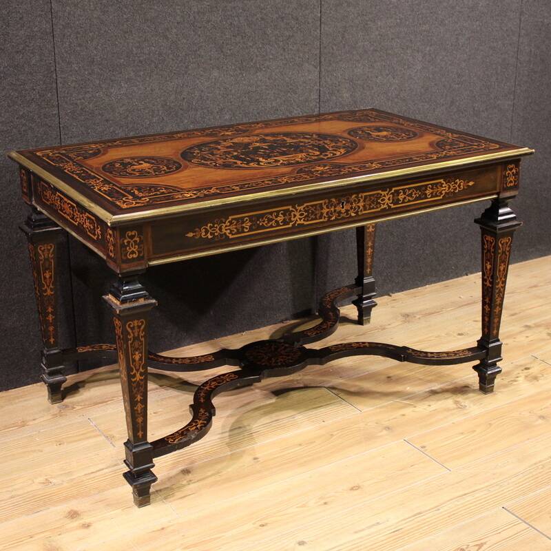 20th century French inlaid writing table