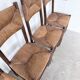 Série de 6 chaises paille et chêne beauche