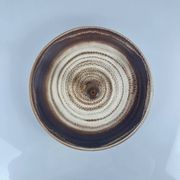 Round plate with ceramic handle, 1960s/70s