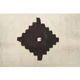 Vintage Turkish Oushak kilim rug handmade in brown 122x150.