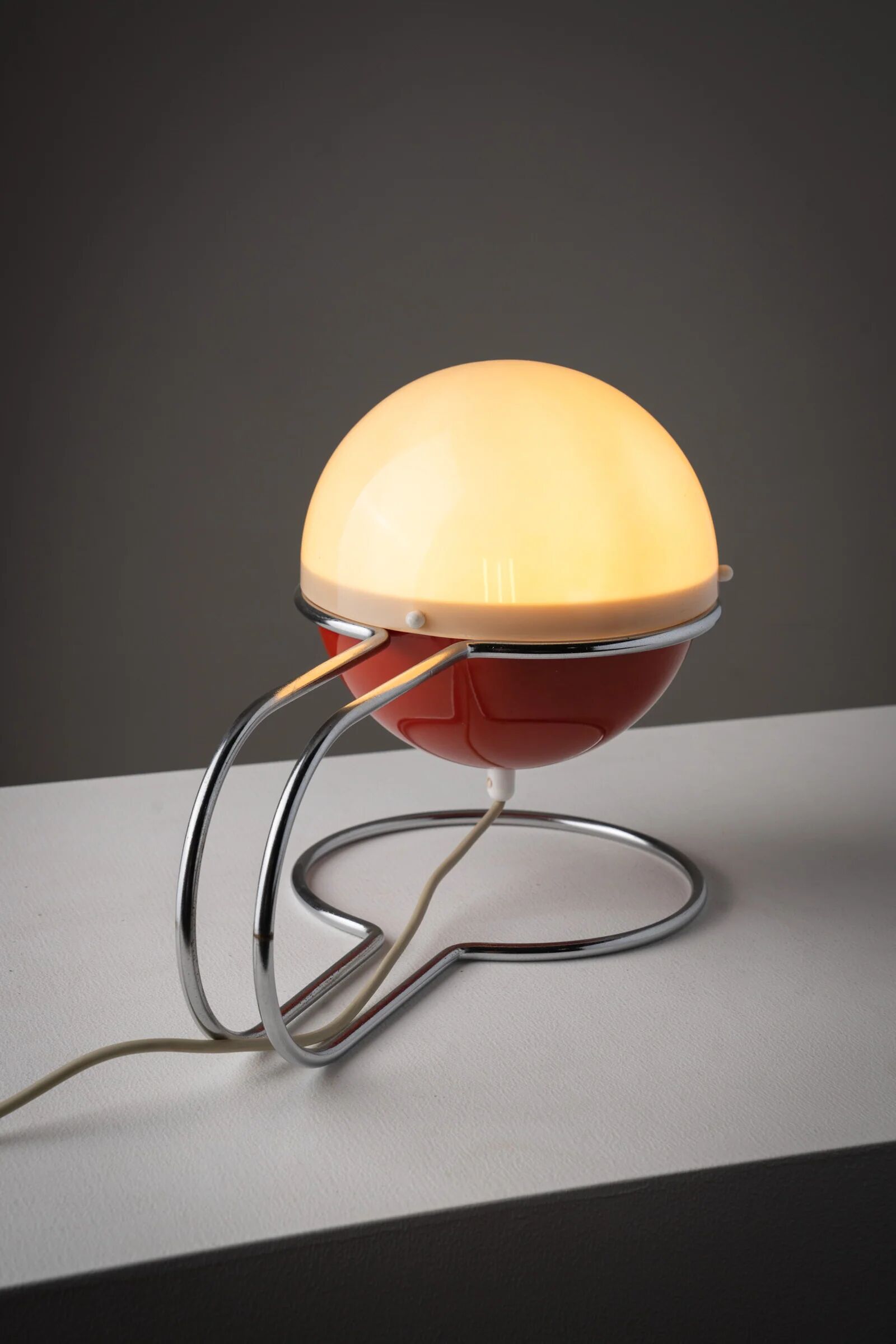 Lampe de table Space Age rouge Formland par Sidse Werner et Leif Alring pour Fog & Mørup, Danemark, années 1970