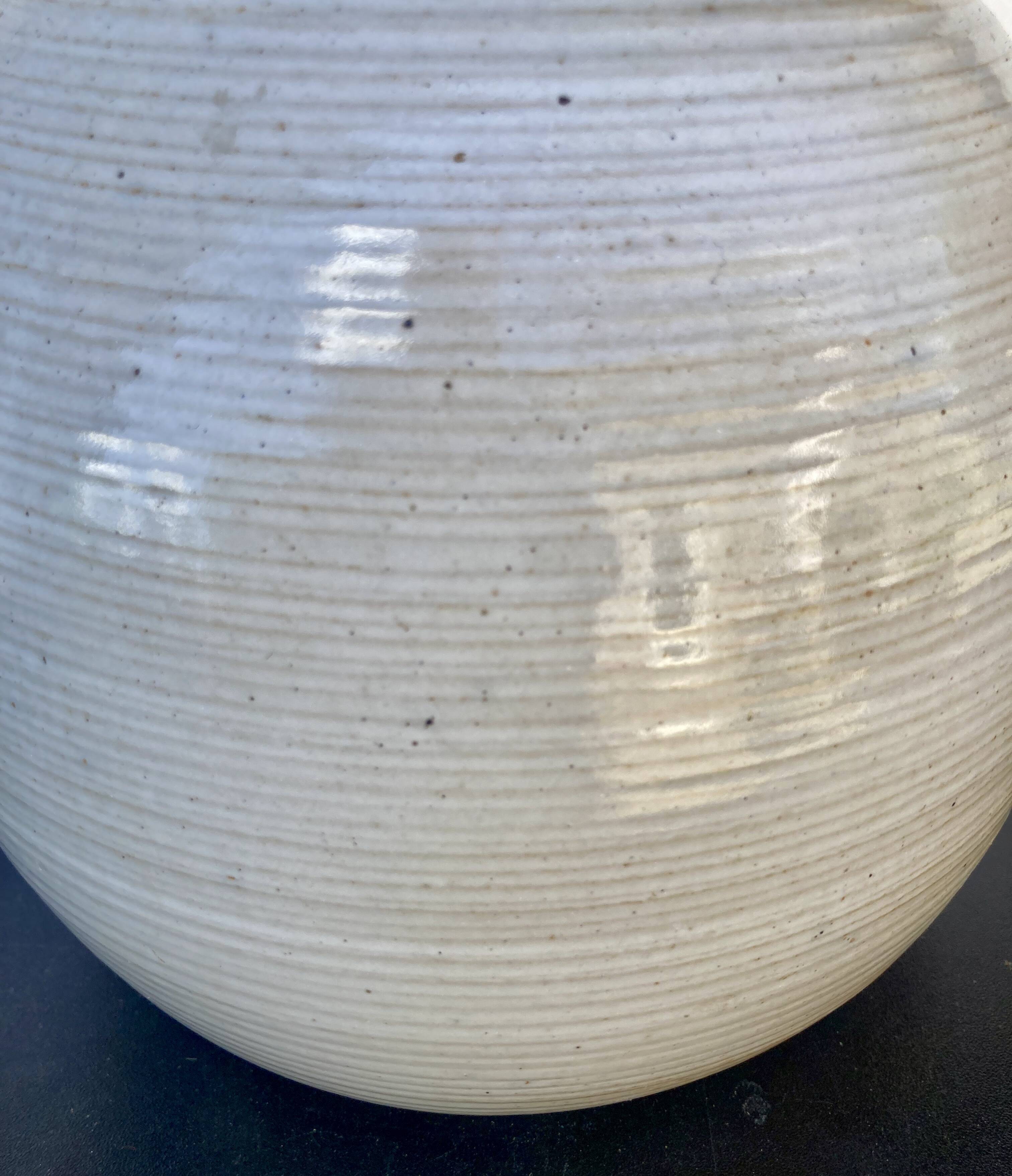 large stoneware lamp signed stoneware from Marais France
