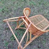 Vintage rattan armchair by Dirk Van Sliedregt for Rohe Noordwolde.