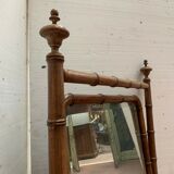 19th century bamboo-style cherry-style psyche mirror 85x193cm