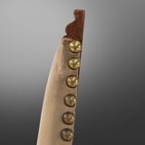 Art Deco Dining Room Chairs in Oak and Leather, 1940s, Set of 8