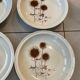 Set of 6 Sarreguemines Chardon bowl-shaped plates
