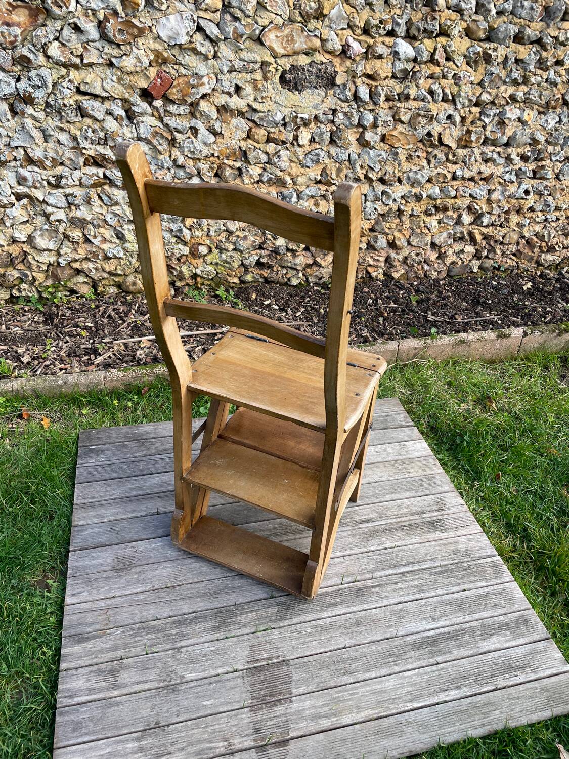 Vintage step stool chair