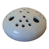 Centrepiece, white ceramic flower holder signed.