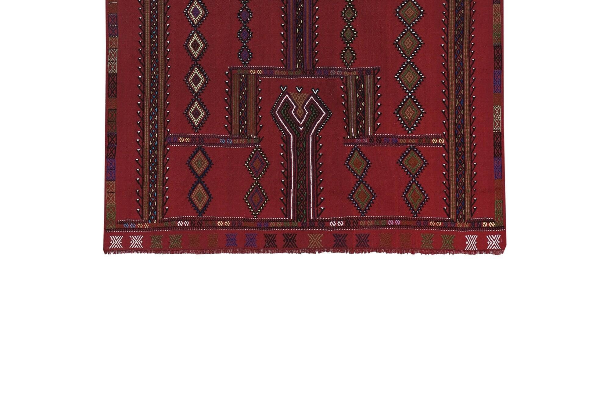 Vintage Turkish kilim, handwoven, 151x235 cm.