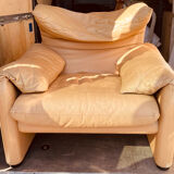 Fauteuil Maralunga de Vico Magistretti pour Cassina, Italie 1972
