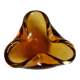 Murano style amber glass ashtray